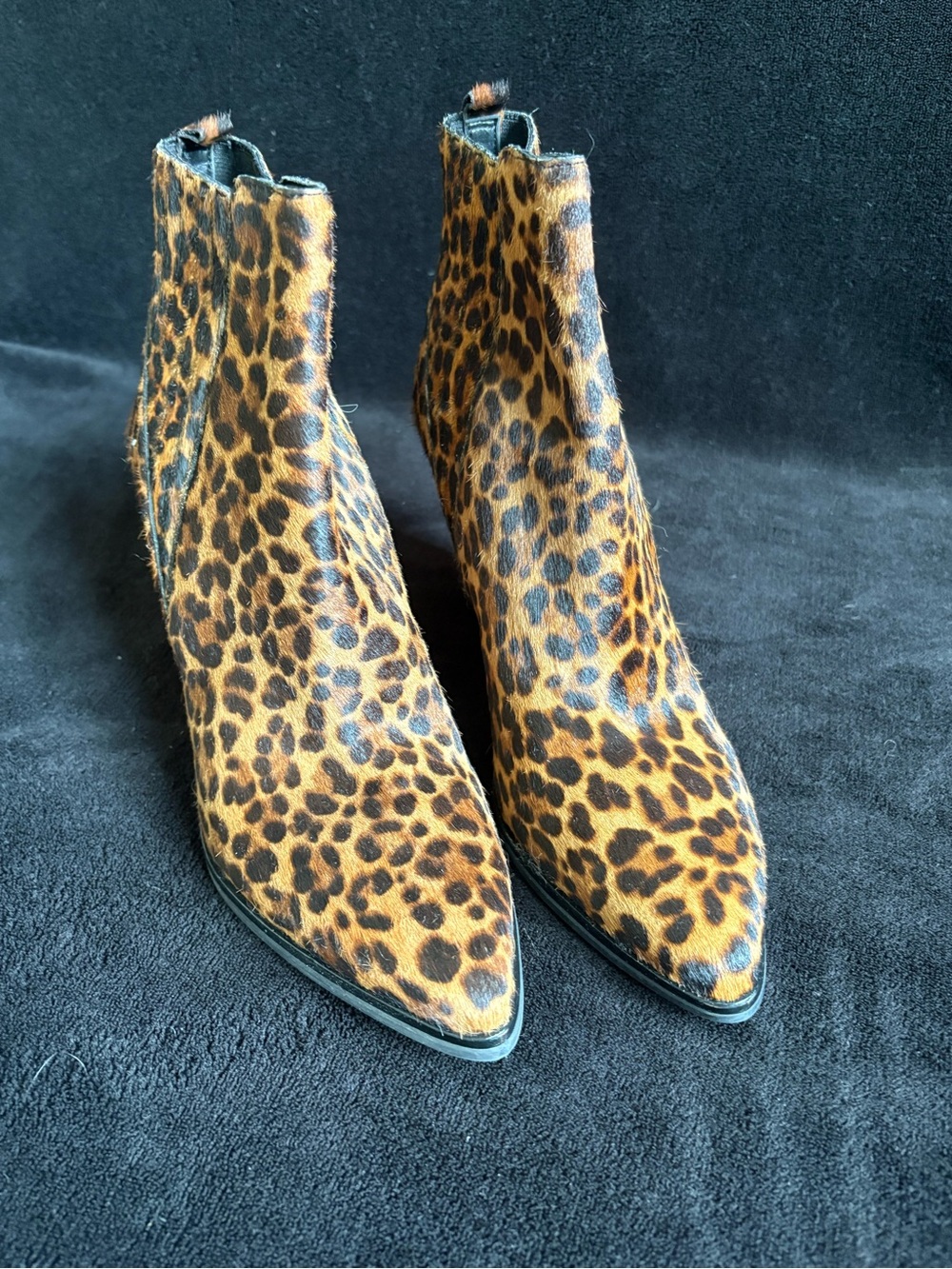 Nordstrom Leopard Print Pointed Ankle Boots - Brown & Black